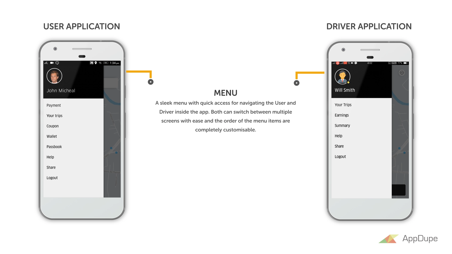 uber taxi app clone workflow