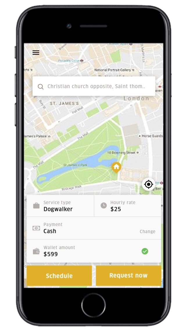 Dog walking service app